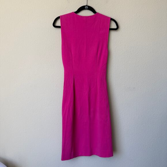 Diane von Furstenberg DVF Layne Dress in Vivid Pink Size 2 - Picture 3 of 6